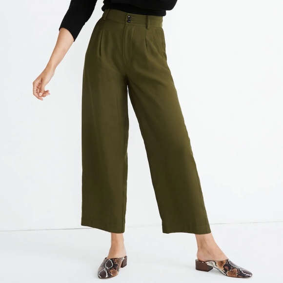 Madewell Pants - Madewell Drapey Pleated Wide-Leg Pants Size 14